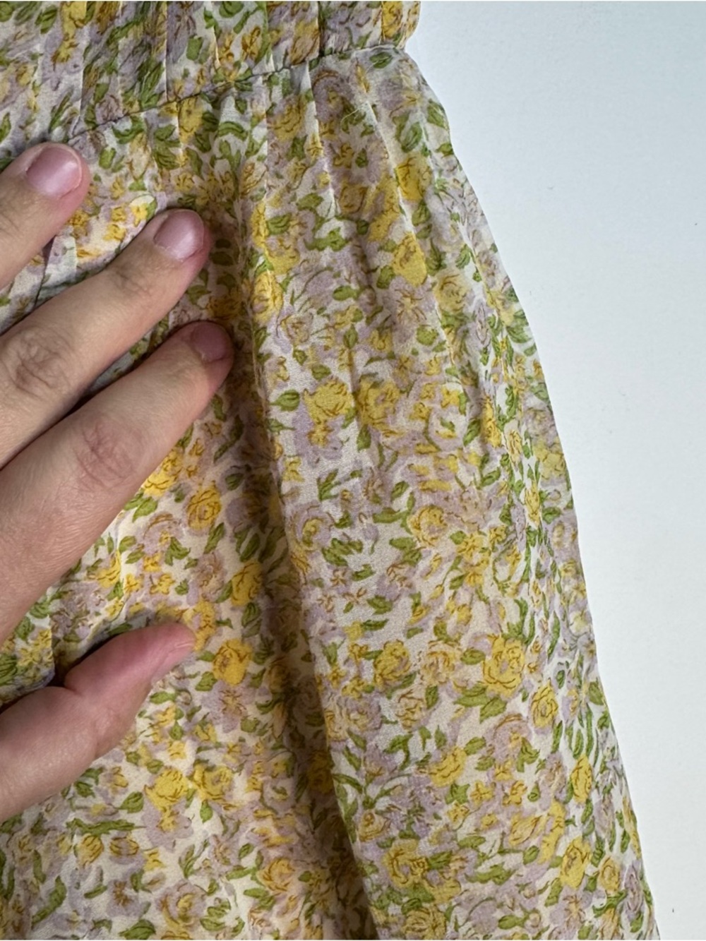 ASTR The Label NWT Yellow Floral Off Shoulder Puff Sleeve Mini Dress M - Picture 4 of 10